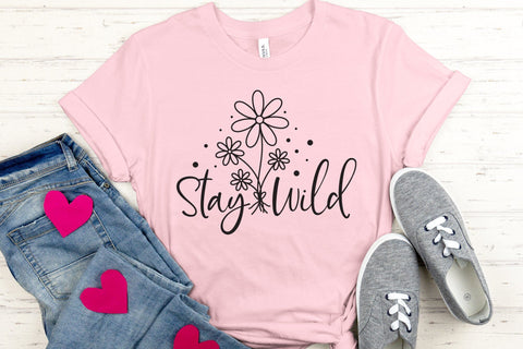 Stay Wild SVG - Wildflower Quote SVG SVG CraftLabSVG 