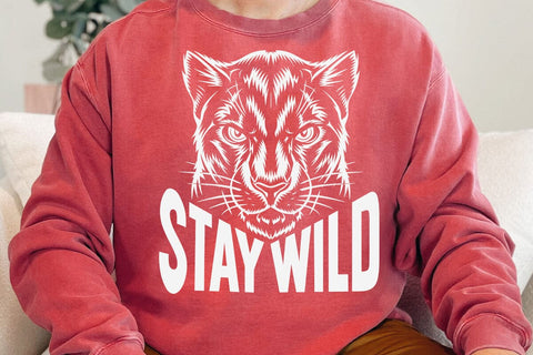 Stay Wild Tiger Graphic T-Shirt - Animal Lover Tee SVG DesignDestine 