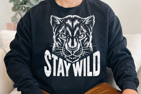 Stay Wild Tiger Graphic T-Shirt - Animal Lover Tee SVG DesignDestine 