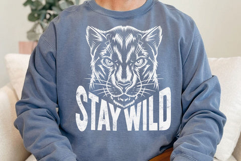 Stay Wild Tiger Graphic T-Shirt - Animal Lover Tee SVG DesignDestine 