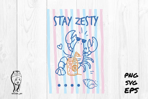 stay zesty Summer Preppy Hand Drawn SVG dadan_pm 