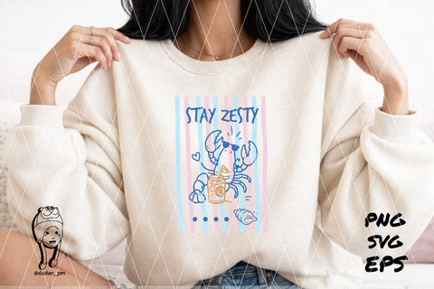 stay zesty Summer Preppy Hand Drawn SVG dadan_pm 