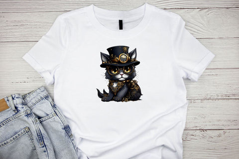 Steampunk Cat Sublimation Clipart Bundle Sublimation Designangry 