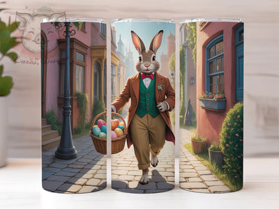 Steampunk Easter Bunny 20oz Tumbler, Steampunk Theme, Easter Bunny, Vintage Design, 20oz Wrap, Sublimation Design, PNG File Sublimation Lara' s Designs 