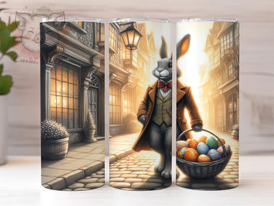 Steampunk Easter Bunny 20oz Tumbler, Steampunk Theme, Easter Bunny, Vintage Design, 20oz Wrap, Sublimation Design, PNG File Sublimation Lara' s Designs 