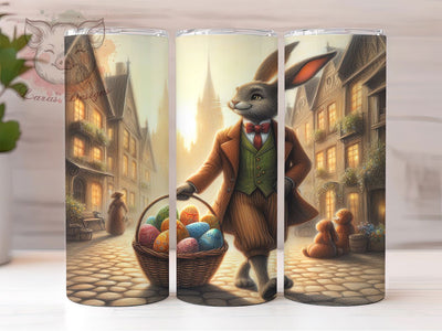 Steampunk Easter Bunny 20oz Tumbler, Steampunk Theme, Easter Bunny, Vintage Design, 20oz Wrap, Sublimation Design, PNG File Sublimation Lara' s Designs 