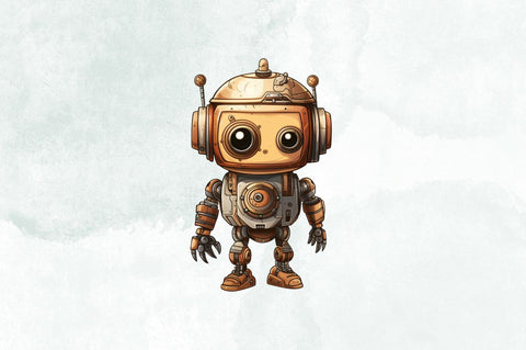 Steampunk Little Robot Sublimation Bundle Sublimation Designangry 