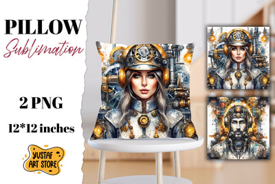 Steampunk pillow sublimation. Sublimation Yustaf Art Store 