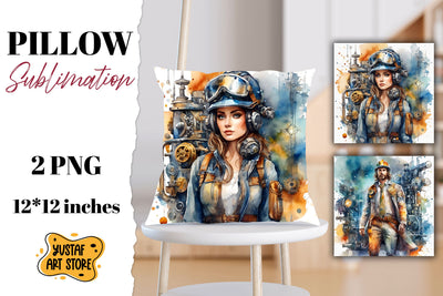 Steampunk pillow sublimation. Sublimation Yustaf Art Store 