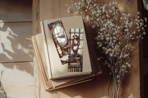 Steampunk Printable Bookmarks | Vintage Book Lover Gifts SVG GlamArtZhanna 