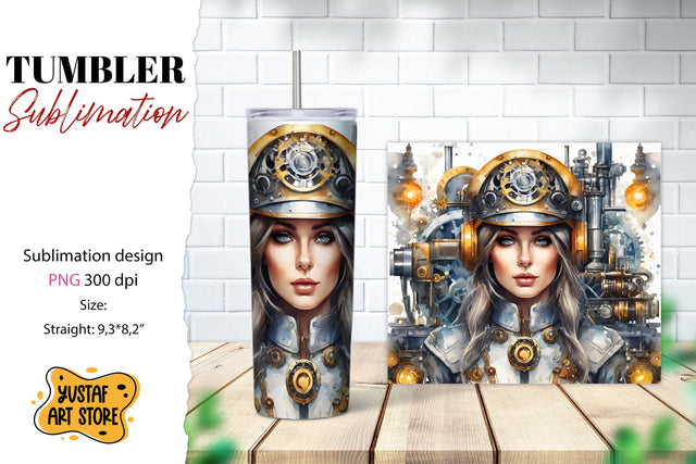 Steampunk tumbler sublimation Sublimation Yustaf Art Store 