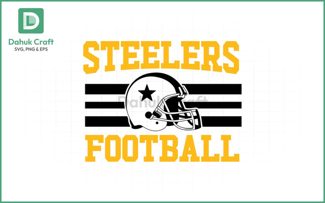Steelers Football SVG – Helmet Logo SVG PNG & EPS V13 SVG dahukdesign 