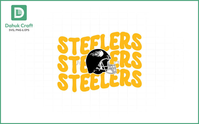 Steelers Football SVG – Layered Logo SVG PNG & EPS V 2 SVG dahukdesign 