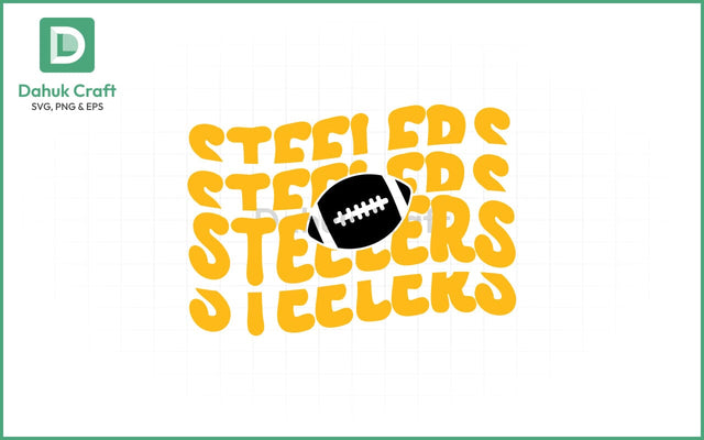 Steelers Football SVG – Layered Logo SVG PNG & EPS V3 SVG dahukdesign 