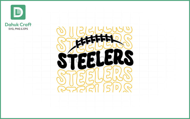 Steelers Football SVG – Layered Logo SVG PNG & EPS V8 SVG dahukdesign 