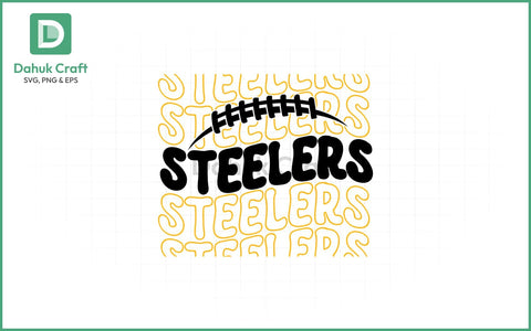 Steelers Football SVG – Layered Logo SVG PNG & EPS V8 SVG dahukdesign 