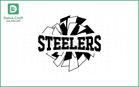 Steelers Football SVG – Layered Logo SVG PNG & EPS V9 SVG dahukdesign 