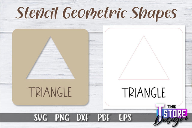 Stencil Geometric Shapes Laser Cut | Stencil Design Laser Cut Design | CNC Files SVG The T Store Design 