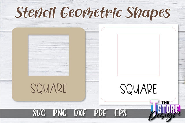 Stencil Geometric Shapes Laser Cut | Stencil Design Laser Cut Design | CNC Files SVG The T Store Design 