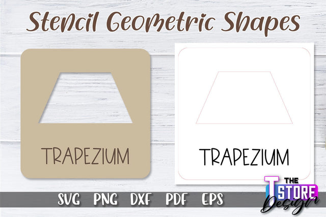 Stencil Geometric Shapes Laser Cut | Stencil Design Laser Cut Design | CNC Files SVG The T Store Design 