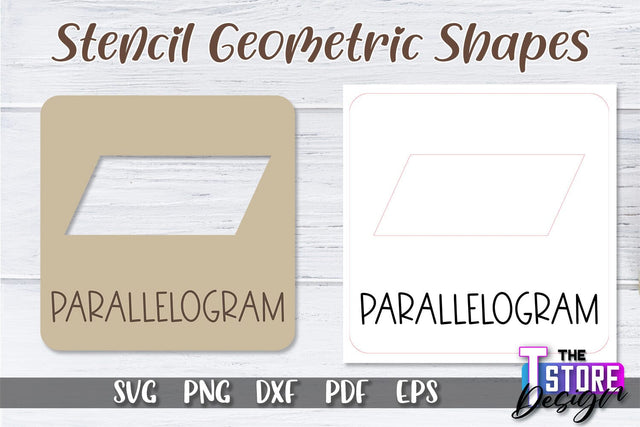 Stencil Geometric Shapes Laser Cut | Stencil Design Laser Cut Design | CNC Files SVG The T Store Design 