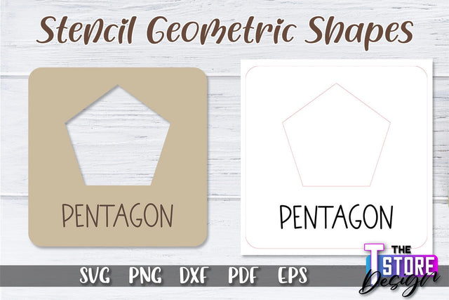 Stencil Geometric Shapes Laser Cut | Stencil Design Laser Cut Design | CNC Files SVG The T Store Design 