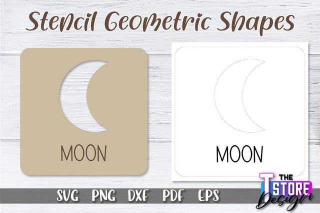 Stencil Geometric Shapes Laser Cut | Stencil Design Laser Cut Design | CNC Files SVG The T Store Design 