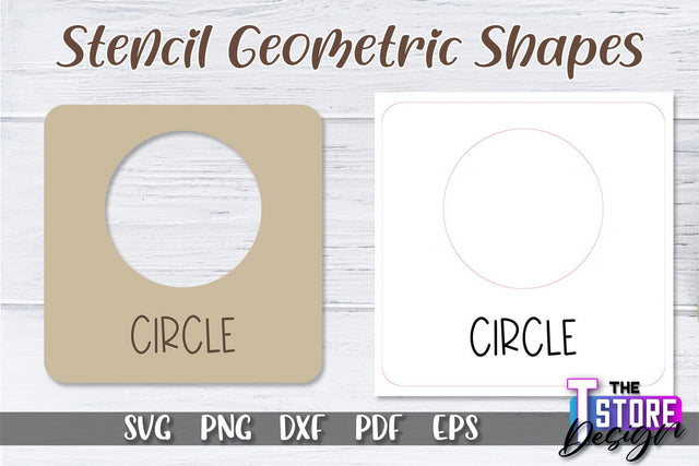 Stencil Geometric Shapes Laser Cut | Stencil Design Laser Cut Design | CNC Files SVG The T Store Design 