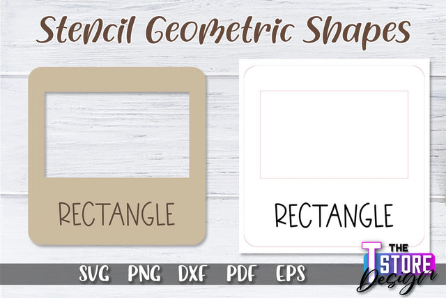 Stencil Geometric Shapes Laser Cut | Stencil Design Laser Cut Design | CNC Files SVG The T Store Design 
