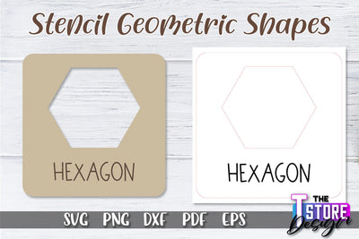 Stencil Geometric Shapes Laser Cut | Stencil Design Laser Cut Design | CNC Files SVG The T Store Design 