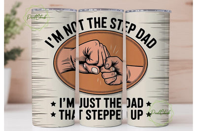 Step Dad Tumbler Wrap 20oz Sublimation PixelChick 