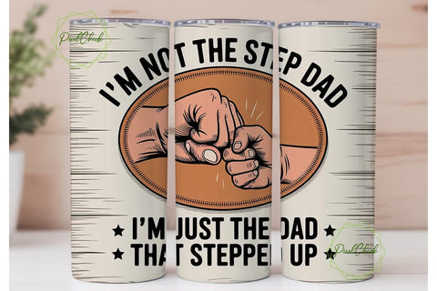 Step Dad Tumbler Wrap 20oz Sublimation PixelChick 