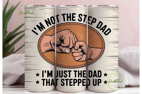 Step Dad Tumbler Wrap 20oz Sublimation PixelChick 