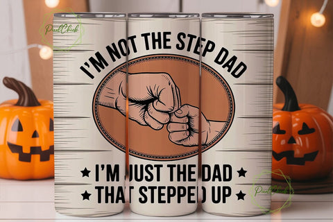 Step Dad Tumbler Wrap 20oz Sublimation PixelChick 