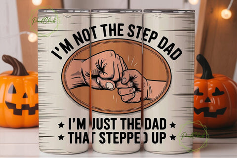 Step Dad Tumbler Wrap 20oz Sublimation PixelChick 