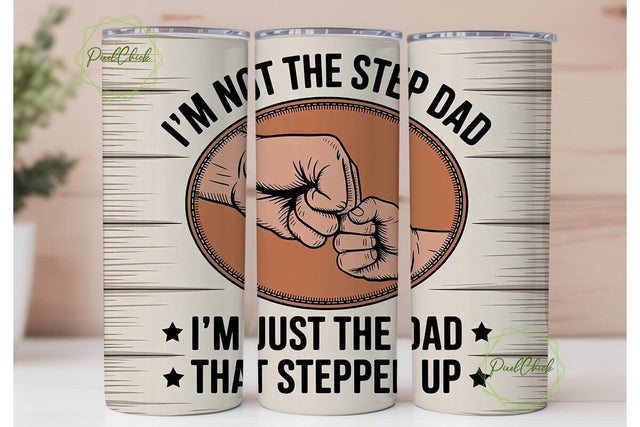 Step Dad Tumbler Wrap 20oz Sublimation PixelChick 
