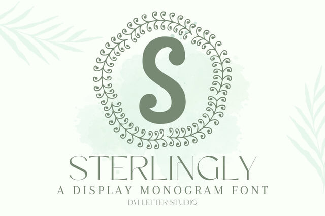 Sterlingly Monogram Font Font Dm Letter Studio 