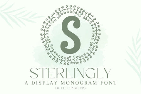 Sterlingly Monogram Font Font Dm Letter Studio 