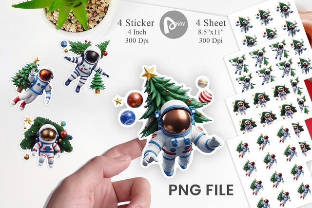 Sticker 3D Astronaut Sublimation artnoy 