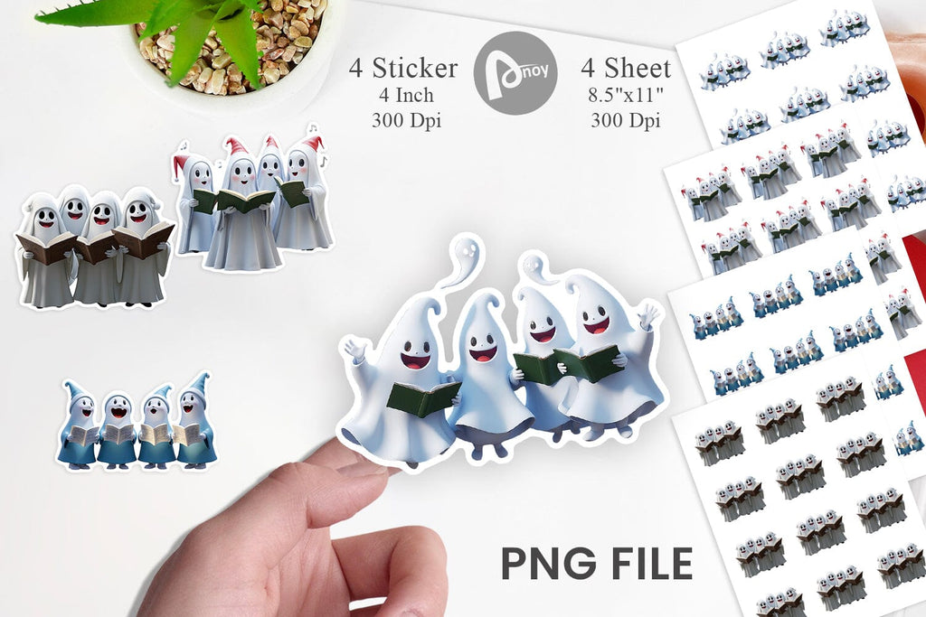 Sticker 3D Carol Ghosts - So Fontsy