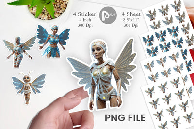 Sticker 3D Mummy Fairy Sublimation artnoy 
