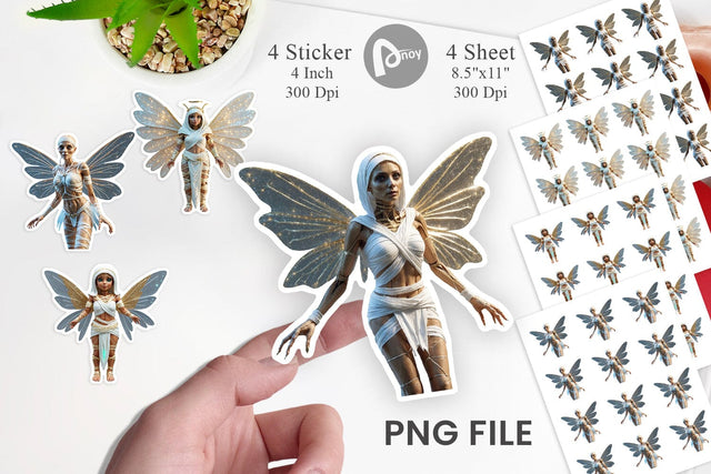 Sticker 3D Mummy Fairy Sublimation artnoy 
