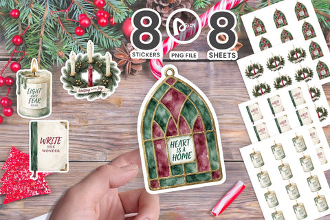 Sticker Advent Candle Countdown & Faith Notes SVG artnoy 