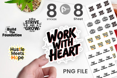 Sticker Ambitious Career Starter Quotes Sublimation artnoy 