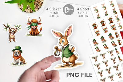 Sticker Annoyed Retro Animals Sublimation artnoy 