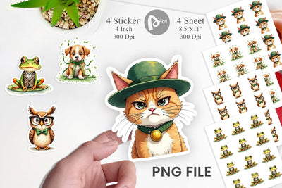 Sticker Annoyed Retro Animals Sublimation artnoy 