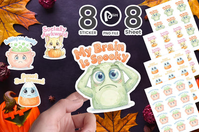 Sticker Anxious Pastel Monster Quote Sublimation artnoy 