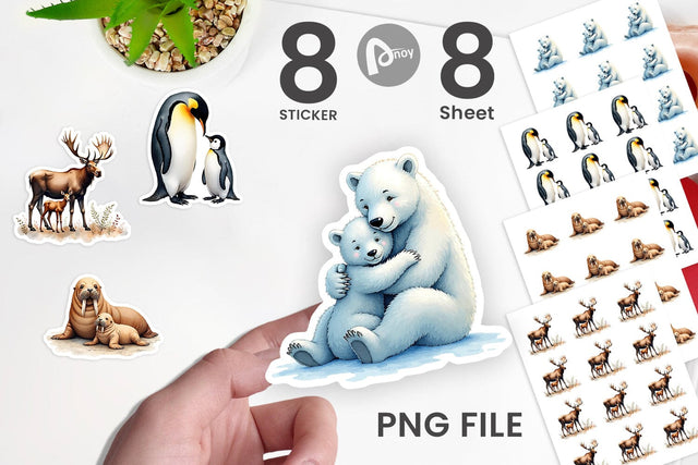 Sticker Arctic Snuggles Sublimation artnoy 