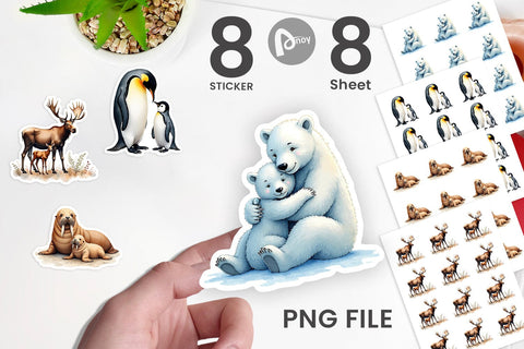 Sticker Arctic Snuggles Sublimation artnoy 