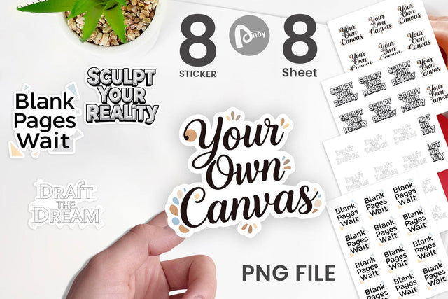 Sticker Artistic Creative Destiny Quote Sublimation artnoy 